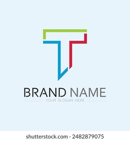 letter T logo image and font T design graphic  vector 