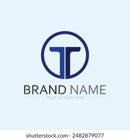 letter T logo image and font T design graphic  vector 