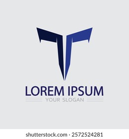 letter T logo image and font T design graphic  vector 