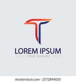 letter T logo image and font T design graphic  vector 