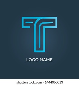 Letter "T" logo isolated. Alphabet vector 
