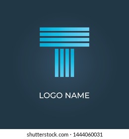Letter "T" logo isolated. Alphabet vector 