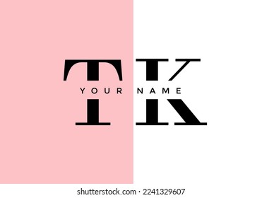 Buchstabe T, Logo K, geeignet für das Anfangszeichen des Unternehmens.