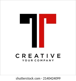 Letter T logo Minimal vector graphic alphabet symbol.