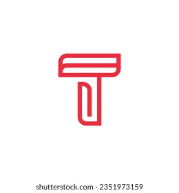 Letter T logo with modern creative design idea