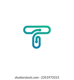 Letter T logo with modern creative design idea