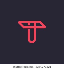 Logo de Letter T con idea de diseño creativo moderno