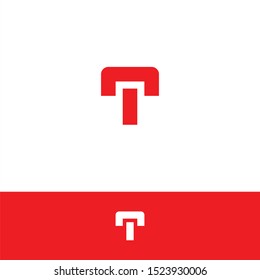 the letter T logo with a modern style