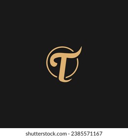 Logotipo de letra T Elementos de plantilla de diseño de monograma identidad corporativa,
