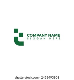 LETTER T LOGO MONOGRAM DIGITAL PIXEL EDITABLE