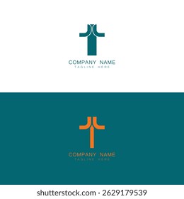 LETTER T LOGO MONOGRAM DIGITAL PIXEL EDITABLE