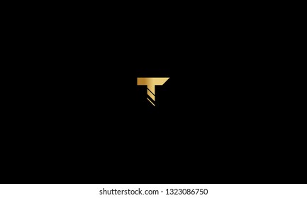 LETTER T LOGO WITH NEGATIVE SPACE EFFECT FOR LOGO DESIGN OR ILLUSTRATION USE