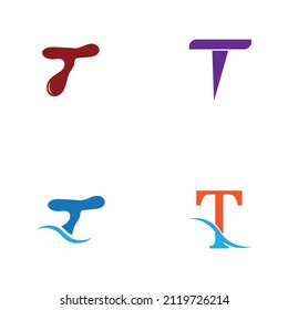Conjunto de logotipos T Diseño de iconos vectoriales de plantillas