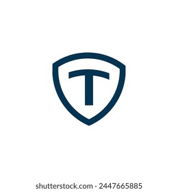 Logotipo T con borde de escudo