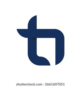 Logotipo de la letra T, simple y limpio