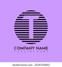 El logotipo de la letra T con un estilo simple y elegante es adecuado para su uso por varias empresas o para uso personal