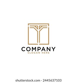 Logo de la letra T. diseño de logotipo simple y moderno.