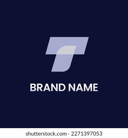 Letter T logo. Simple logo of letter T technology logo. Modern letter T logo. monogram T.
