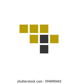 letter t and t logo with square logo vector