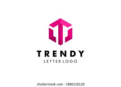 Letter T Logo : Suitable for Company Theme, Jewelry Theme, Initial Theme, Infographics and Other Graphic Related Assets.