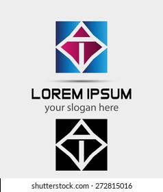 Letter T logo symbol - vector icon
