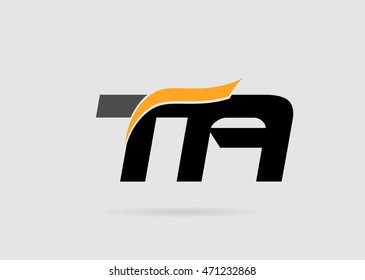 Letter T and A logo template
