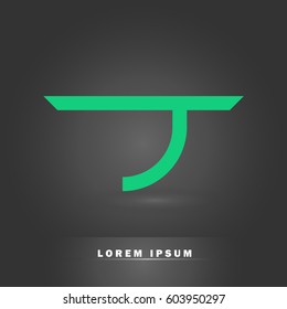 Letter T. Logo and template for business