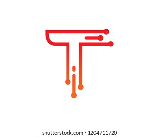 Letter T Logo Template Design Vektor, Emblem, Concept Design, Kreatives Symbol, Symbol