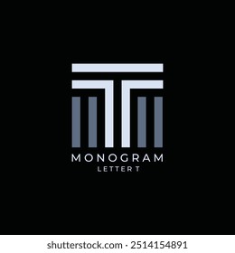 Letter T logo template Letter Logo Design with Creative Line Art.