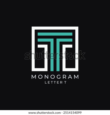 Letter T logo template Letter Logo Design with Creative Line Art.
