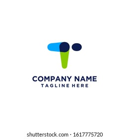 Letter T Logo Template Designed With Modern Minimalist Abstraction