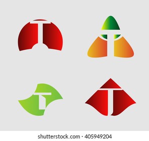 Letter T Logo vector alphabet design element template
