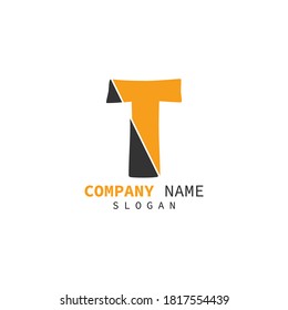 plantilla de diseño del vector del logotipo de letra T.