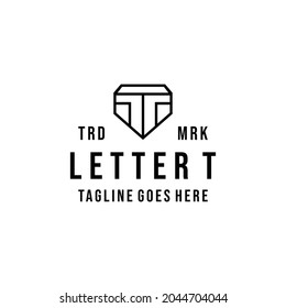 letter t Logo vector design. geometric typography symbol icon graphic. modern minimalist emblem for Company and business