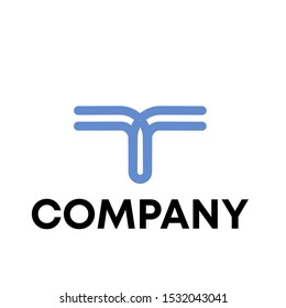Letter T logo vector icon design template elements 