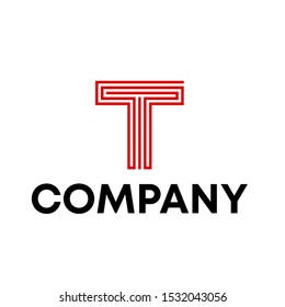 Letter T logo vector icon design template elements 