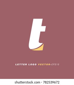 Letter T logo vector icon.