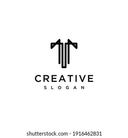 Imágenes vectoriales con logotipo de carta T	