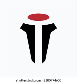 Vector del logotipo de la letra T. Símbolo mínimo del alfabeto gráfico vectorial.