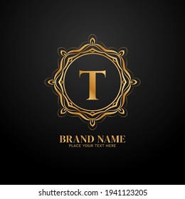 Letter T luxury brand logo theme design