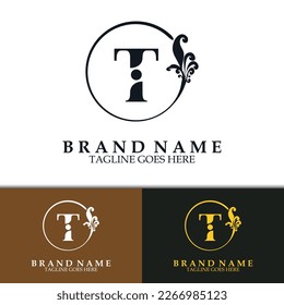 letter T luxury logo design,suitable for brand identity,logo boutique,logo spa,logo restaurant,logo hotel and etc