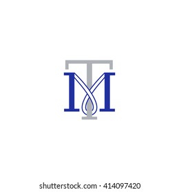 Letter T and letter M logo design