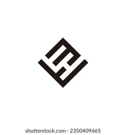 Letter t m square elegant geometric symbol simple logo vector