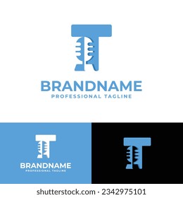 Letter T Microphone Logo, geeignet für Geschäftsaktivitäten im Zusammenhang mit Mikrofon mit T-Initial.