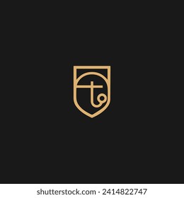 Letter T minimal logo icon design template elements,
