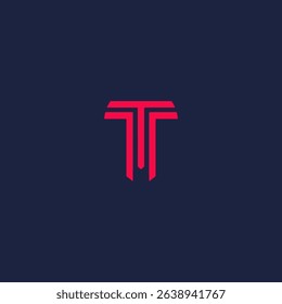 letter T minimalism business company logo vector illustration template design