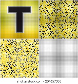 Letter T (mixed mosaic with empty cells)