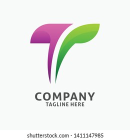 Letter T modern logo design. initial T logo inspiration