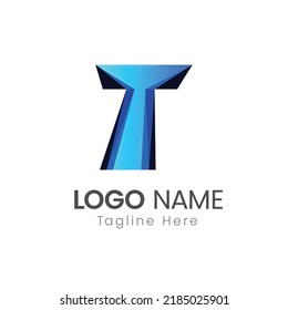 Letter T Modern Logo Design Tmaplate