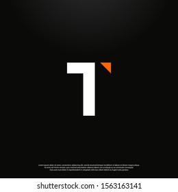Letter T modern Logo icon monogram design. Vector graphic design template element. black background.